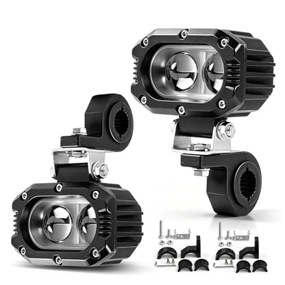 4 Inch Cube LED Pods, 60W Super Bright Motorcycle Auxiliary Spot Lights - Universal Fit ATV/UTV/Truck/Off-Road - size: 4 INCH
