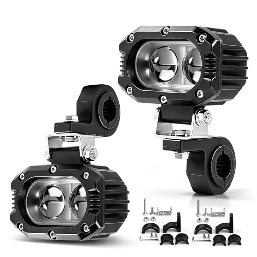 4 Inch Cube LED Pods, 60W Super Bright Motorcycle Auxiliary Spot Lights - Universal Fit ATV/UTV/Truck/Off-Road - size: 4 INCH