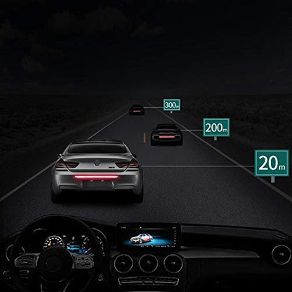 TOMALL 35.2'' Strong Reflective Stripe Stickers High-Intensity Night Visibility Reflective Decal Universal Safety Warning Diamond Grade Waterproof Self Adhesive for Car Trunk (Red) - color: Red