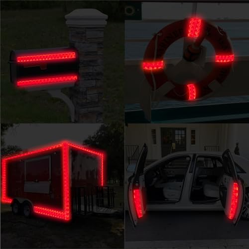 SWRT Reflective Tape 2 Inch x 160 Feet DOT-C2 Shining Star Fade Resistant Red Reflective Tape Outdoor Waterproof Strong Adhesive Safety Warning Tape Reflector Conspicuity Tape for Trailer Trucks Bike - size: 2IN x 160FT
