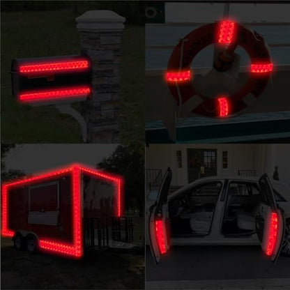 SWRT Reflective Tape 2 Inch x 160 Feet DOT-C2 Shining Star Fade Resistant Red Reflective Tape Outdoor Waterproof Strong Adhesive Safety Warning Tape Reflector Conspicuity Tape for Trailer Trucks Bike - size: 2IN x 160FT