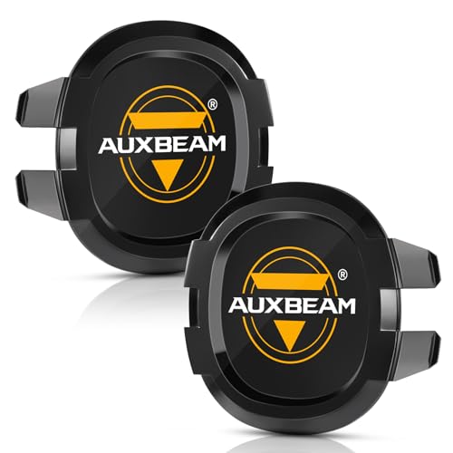 Auxbeam P4 Series Round Protective Light Covers, 4 Inch Black Offroad LED Pods Lens Cap, Dust Impact Shield & Street Compliant, Snap-On Design, 2 Packs - color: P4 Series 4" Light Covers