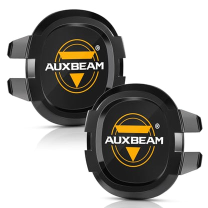 Auxbeam P4 Series Round Protective Light Covers, 4 Inch Black Offroad LED Pods Lens Cap, Dust Impact Shield & Street Compliant, Snap-On Design, 2 Packs - color: P4 Series 4" Light Covers