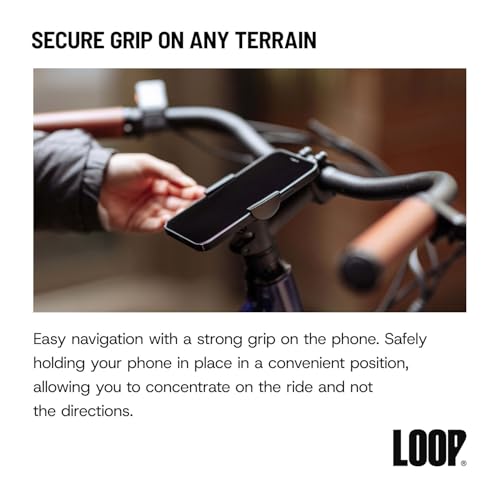 Loop Micro Mount – Super Compact Bike Phone Holder for iPhone & Samsung – Metal Stem Cap Mount, Easy Installation, Universal Fit, Seamless Integration, Durable & Sleek Bicycle Phone Mount - Black - color: Black