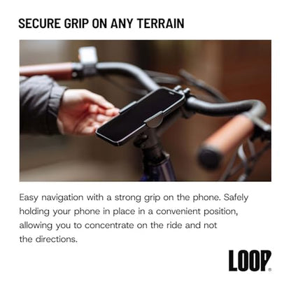 Loop Micro Mount – Super Compact Bike Phone Holder for iPhone & Samsung – Metal Stem Cap Mount, Easy Installation, Universal Fit, Seamless Integration, Durable & Sleek Bicycle Phone Mount - Silver - color: Silver