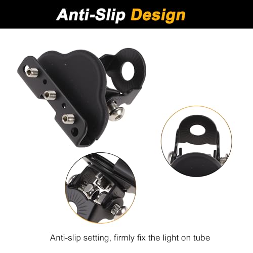 Light Bar Mounting Bracket Iron Spotlight Tube Clamp Holder Heavy Duty LED Strip Bracket Light Bar Mounts for Motorcycle ATV UTV Black 1 Set - color: Black