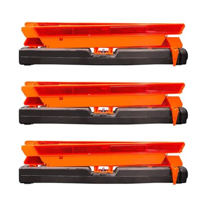 United Pacific 99251 Emergency Warning Triangle Kit (Set of 3 Triangles) w/Case, No Skid Rubber Feet, DOT FMVSS 125 – ONE Kit (Set of 3 Triangles w/Case)