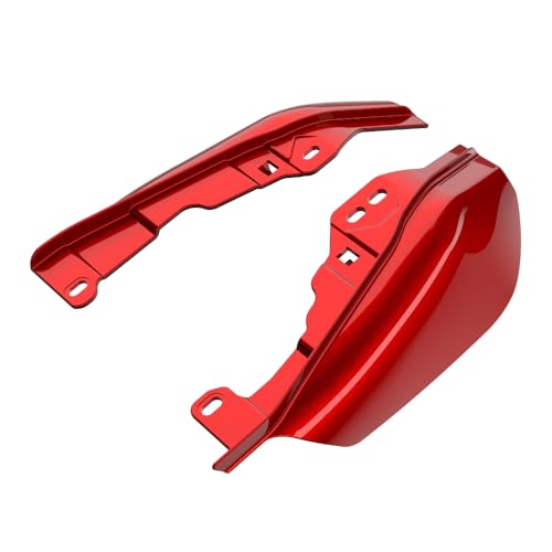 Advanblack 2025 Road Glide Mid Frame Air Deflectors Heat Shields Deflector for Harley Touring '09-'25 Harley RG, Street Glide, Road King (Brilliant Red) - color: Brilliant Red