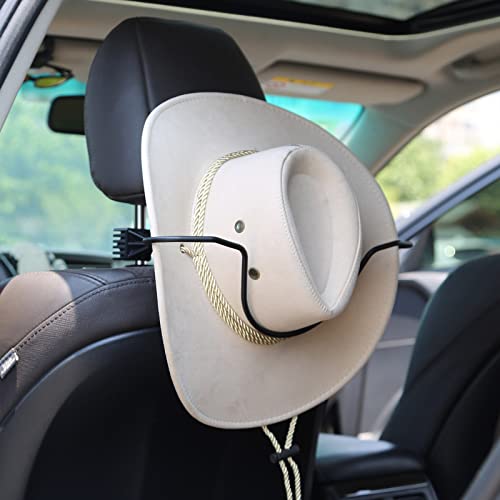 GEEDAR Cowboy Hat Holder Rack for Truck SUV Car (Keep Hat Shape) Car Clothes Hanger Bar Coat Hanger Hard Hat Holder for Truck Seat Car Accessories - size: for Cowboy Hats