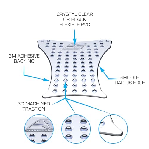 STOMPGRIP | Motorcycle Center Tank Pad Protector | Universal Fit | Old School | Volcano Clear - color: Clear