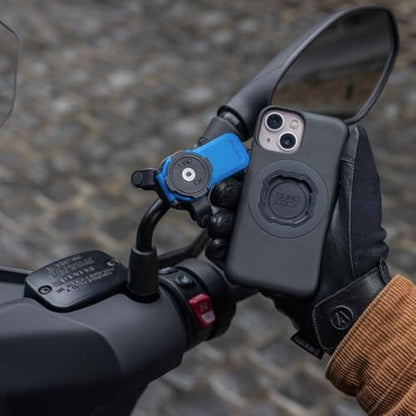 Quad Lock Mirror Motorcycle Phone Mount with Vibration Dampener and MAG Phone Case for Pixel 8 Pro - size: Pixel 8 Pro