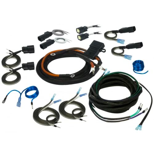 Stinger 2/4 Channel Universal Amplifier Wiring Kit for 1998+ Harley-Davidson Road Glide, Electra Glide & Street Glide Touring Motorcycles, Plug & Play Install, OEM Connections for 2014+ (SVTK4681)