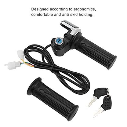 Electric Bike Throttle Grip Lock Key Set LED Indicator for Motorcycle Scooter 48V powersports throttles of grip adopts ABS material which