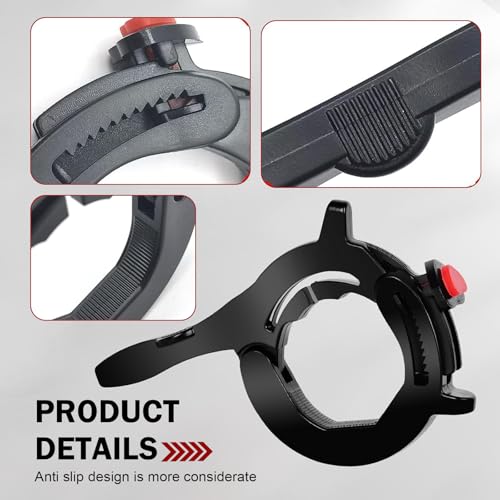 Motorcycle Throttle Assist, Wear-resistant Labor-saving Cruise Control Clamp, Long-ride Hand Relief Accessory, Universal for Most Motorcycle Throttle Accessories (Black)