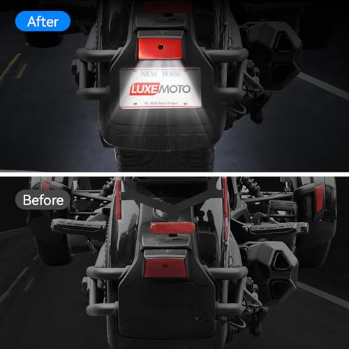 LED License Plate Light for Can-Am Spyder F3 All Models 2015-2024, LED Rear Fender Signal Light Kit for Can-Am Spyder F3, RS ST 2013-2024 Accessories, Replace for #710003348