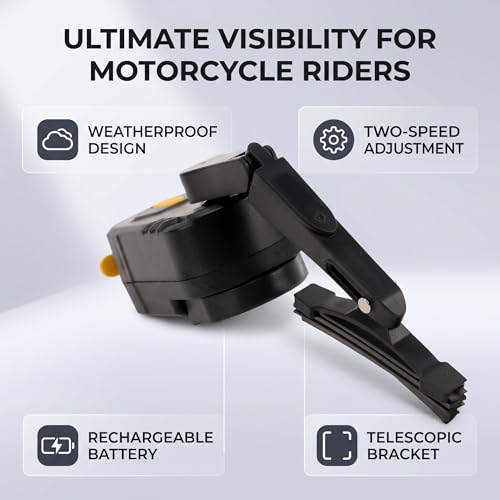 Motorcycle Helmet Wiper, 2 Speed Electric Helmet Wiper Universal Water Wiper with Telescopic Bracket Rechargeable Helmet Visor Wiper for Motorcycle Scooter