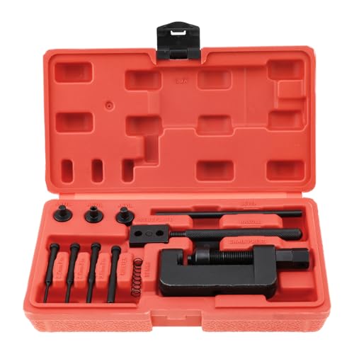 Windance 13Pcs Chain Breaker Tools Chrome Vanadium Steel Chain Removal Cutter Riveter Kit, #35 420 428 520 525 528 530 630 Repair Tool for Motorcycle ATV Dirt Bike Scooter Bicycle Tractor