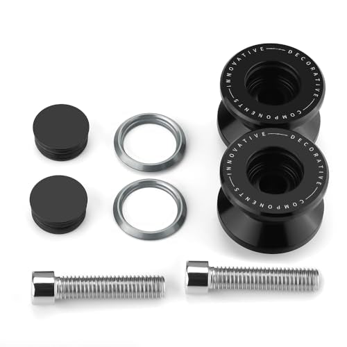 8mm CNC Aluminum Motorcycle Swingarm Spools Sliders Rear Stand Frame Sliders Compatible With Ninja 500 ABS/ABS SE/ABS KRT Edition 2026 2025 2024 Ninja500 Ninja 500 Accessories (Gray) - color: gray