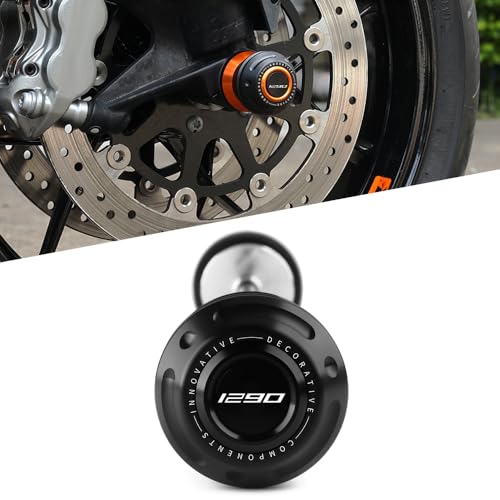 Motorcycle Front Wheel Axle Fork Slider Crash Protector Compatible With 1290 Super Adventure R/S 2017 2018 2019 2020 2022 2023 2024 | 1290ADV 1290SAS 1290SAR Accessories (black) - color: black