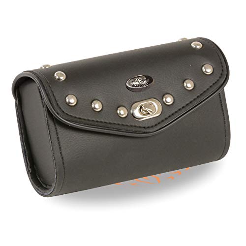 Milwaukee Leather Windshield Bag - PVC Motorcycle Storage w/Turn Lock or Hook Closure - Fits Most Bikes - One Size - color: SH49906-BLACK, size: One Size