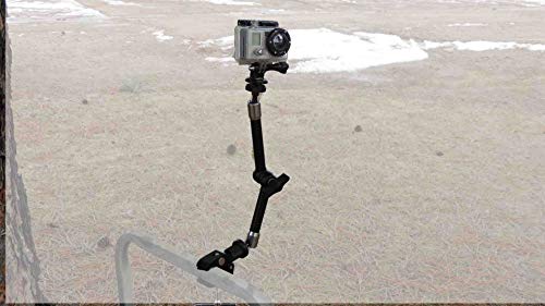 Universal Smartphone and Action Camera Mount for Small Diameter Tubing (3/4" to 1.5") – Machined Aluminum Holder with Quick-Adjust Arm for Outdoor, ATV, UTV, Boats, and Tree Stands