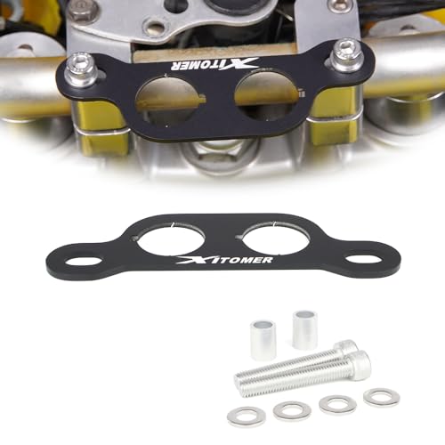 xitomer Motorcycle Auxiliary Dash Shelves Universal Motorcycle Dash Panel for M8 Handlebar Clamp Screws 108.6mm-123.1mm Handlebar Clamp Acrews Distance