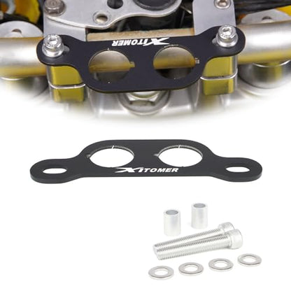 xitomer Motorcycle Auxiliary Dash Shelves Universal Motorcycle Dash Panel for M8 Handlebar Clamp Screws 108.6mm-123.1mm Handlebar Clamp Acrews Distance