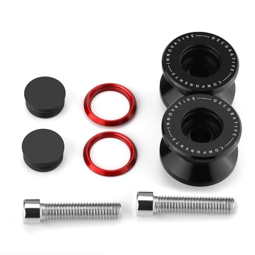 Motorcycle M8 Swingarm Spools Slider Compatible With K.awasaki ZX4RR 2023 2024 2025 2026 | Swing Arm Stand Screws Bobbins ZX-4RR ZX 4RR ZX400 Accessories (black-3) - color: black-3
