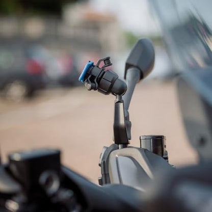 Quad Lock Mirror Stem Motorcycle Phone Mount Kit with Vibration Dampener and MAG Universal Adaptor - size: Mirror Stem Mount