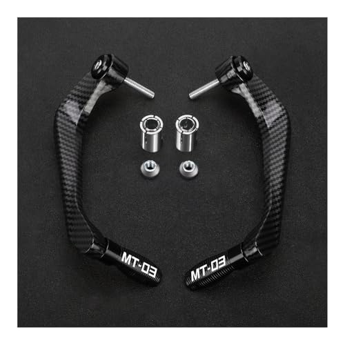 Motorcycle Handlebar Hand Guard Levers Motorcycle Handlebar Brake Clutch Lever Hand Guard Protector Handguard Kit for MT03 MT-03 MT 03 2015-2021 2022 2023 2024 - color: Black with l