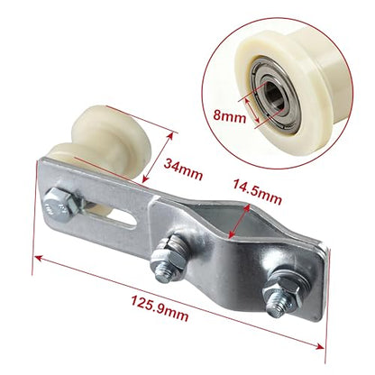 Chain Tensioner Adjuster W/8mm chain tensioner Guide wheel for 49cc 60cc 66cc 80cc Engine Motorized Bicycle Dirt Bike ATV bicycles（White） - color: white