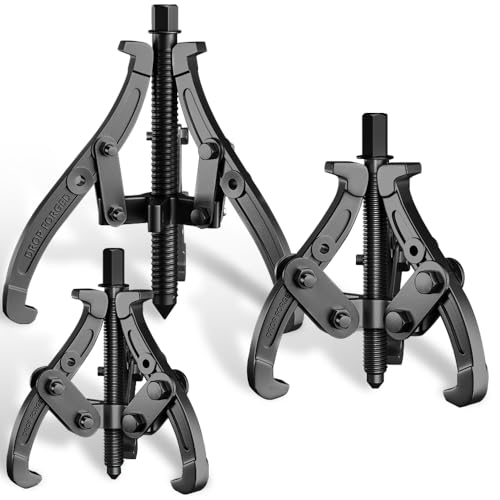 XIIW 3'' 4'' 6'' Gear Puller Set, 3 Jaw Bearing Puller with Reversible Jaws, 2 Jaw / 3 Jaw Pulley Puller Tool for Pulley Gear Bearing Flywheel Removal, 4pcs Gear Extractor Tool 1.1t/1.6t/3.0t - size: 3-Jaw Bearing Puller 3'' 4'' 6''