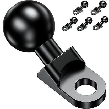 BRCOVAN 5PCS, Aluminum Alloy Mount with 1'' TPU Ball & 10mm Mounting Hole | Angled Bolt Head Adapter Ball Base Compatible with RAM Mounts B Size Double Socket Arm - style: R12-Set of 5