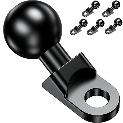 BRCOVAN 5PCS, Aluminum Alloy Mount with 1'' TPU Ball & 10mm Mounting Hole | Angled Bolt Head Adapter Ball Base Compatible with RAM Mounts B Size Double Socket Arm - style: R12-Set of 5