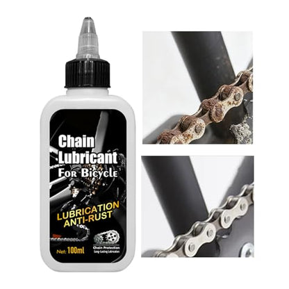 Chain Lube - 100ml Rust Proof Smooth Lubricant, Bike Chain Oil for Mountain Road Biking Cycling Maintenance Wash Cleaning Gear Brake Cable Tire Disc