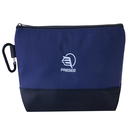 Tool Pouch Zipper Small Tool Bag Pouches Organizer Bag with Metal Carabiner, Nylon 1680D Heavy Duty for Wrenches, Screwdrivers, Pliers, Pack of 1, Blue, 10.5 Inch - color: 1 Pack, 10.5" Blue