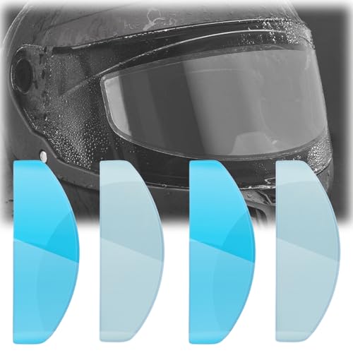 4PCS Motorcycle Helmet Visor Anti-Fog & Rainproof Film for HJC i71, Clear HD Vision Shield Insert with Tool Kit Motorcycles Visors Rainproof Sticker,A/Large - color: A/Large