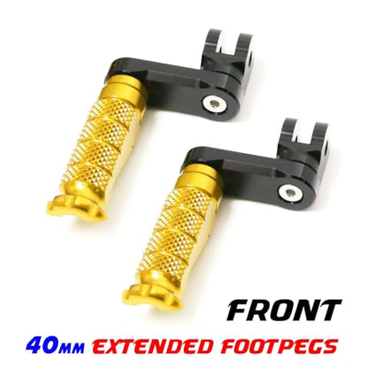 MCMOTOPARTS R-FIGHT Front Rider Footpeg Footpegs Foot Pegs Footrests Silver Compatible with ER-6F 2006-2008 06 07 08 - color: Silver, size: Standard (No Extension)
