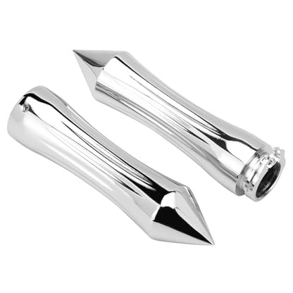 Motorcycle Hand Grips 1 Inch 25MM Handlebar Grip Throttle Non-Slip Universal Compatible with Harley Davidson Dyna Sportster 883 Road King Electra Glide Street Glide - color: Chrome-B