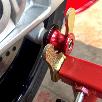 FREAXLL 10MM M10x1.25 Swingarm Spools Sliders Stand Universal Red for KAW&-ASA*KI NINJA 250 400 650 Z750 V&-ersys 650 1000 CFMOTO 450NK 450SR 450MT 650NK 700CL_X - color: Aluminum red