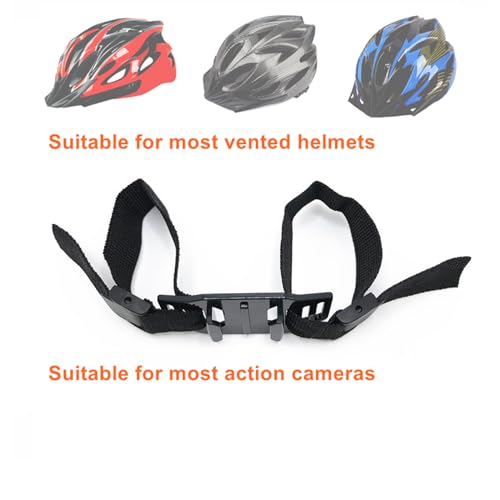 Strap Mount for Gopro for Helmets, Adjustable Mounting Adapter Base with Extesion Rod and Rotating Quick Release Buckle, Suitable for Cycling Bike Vented Helmet, Fit for All Sports Cameras