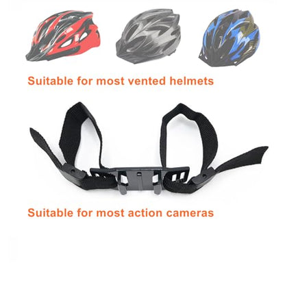 Strap Mount for Gopro for Helmets, Adjustable Mounting Adapter Base with Extesion Rod and Rotating Quick Release Buckle, Suitable for Cycling Bike Vented Helmet, Fit for All Sports Cameras