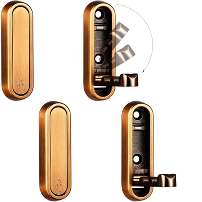 4PCS Foldable Wall Hooks, Flip Down Design with 40 lbs Heavy-Duty Capacity, Retractable Wall Hooks for Bathroom, Bedroom & Entryway Space Saving (Bronze) - color: Bronze, size: 4 Hooks