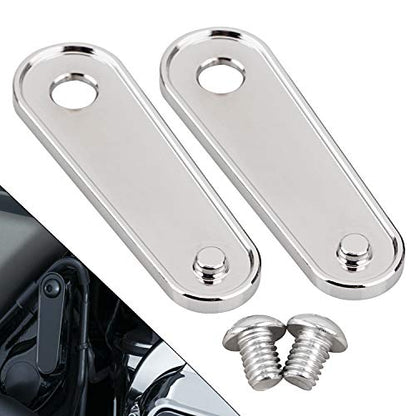 Chrome Motorcycle Rear Passenger Floorboard Foot Peg Frame Plates Compatible for 1993-2023 Harley Electra Road Street Glides Road Kings & Trikes - color: Chrome