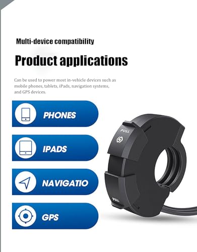 Motorcycle USB Charger for Yamaha Super Tenere 2013-2024, Dual Motorcycle Handlebar Socket, Dual Outer Port Waterproof SAE to USB Handlebar Charge for Phone, GPS