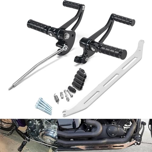 CNC Forward Controls Footpegs for Yamaha XVS650 Vstar 650 1998-2016 Black - color: Black, size: XVS650