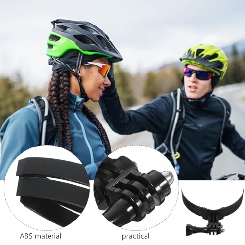 KALLORY Motorcycle Helmet Portable for Camera Chin Mount Kit Abs Material with Firm Camera Fixation and Motorcycle Helmet for Riding