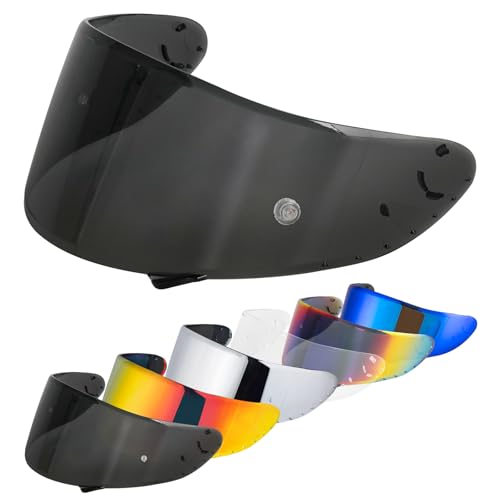 VCOROS Helmet Visor Replacement for X14, X-Spirit III,X-Spirit, RF-1200,CWR-1,RF-SR Helmet Visor Shield Accessories（Black） - color: Black