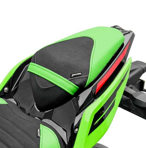 Motorcycle Ninja 400 Z400 Front Driver Rider Solo Seat Cowls Anti Slip Rear Passenger Seat Covers Cushion Pad for Ka-wasaki Ninja400 Ninja-400 Z 400 Z-400 2018 2019 2020 2021 2022 2023 (Green-Rear) - color: Green-Rear