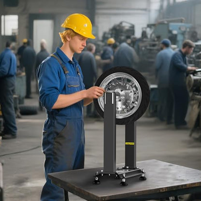 Motorcycle Wheel Balance Stand, Heavy-Duty Single-Axle Wheel Balancing Tool for Static & Dynamic Tire Alignment, Balancer for Sport and Dirt Bike Wheels (Single-Axle Standard) - style: Single-Axle Standard